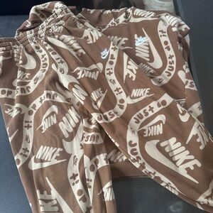 Nike Kids Brown Graphic Joggers